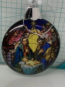 2x Religiöse Krippe Maria Joseph Baby Jesus Ornament Weihnachtsbaum Urlaub - Bild 1 von 7