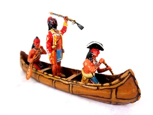 Tommy Atkins Toy Soldier Wild West Native American Indian War Canoe Rare - Afbeelding 1 van 5