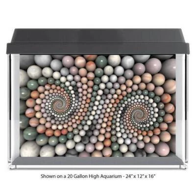 Fondo de vidrio para pecera de poliéster con patrón de roca en espiral fondo de acuario #015 Foto 1 de 4