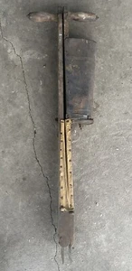 Antique Wooden Hand Corn Seed Planter Wood Handle Old Farm Tool Pat 1875 - Picture 1 of 23