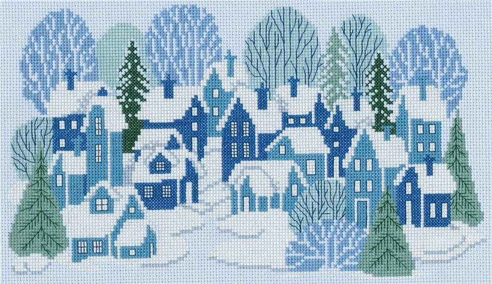 Diane Arthurs Counted Cross Stitch Pattern Leaflet ~ Snowy Serenity ~ - Image 1 of 2