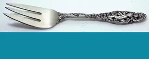 LABORS of CUPID pattern Sterling silver FISH FORK pierced 1900y DOMINICK & HAFF - Picture 1 of 4