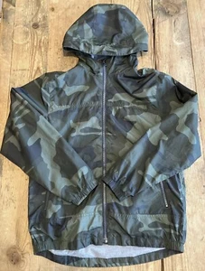 GAP KIDS Sz XL (12) Boy Green Camouflage Hooded Windbreaker Jacket EUC - Picture 1 of 9