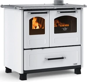 CUCINA STUFA A LEGNA FORNO LA NORDICA FAMILY 4,5 8 kW 215 m3 colore BIANCO - Foto 1 di 4