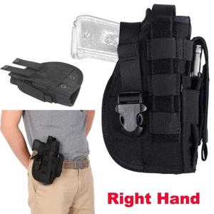 Tactical Molle Right Hand Pistol Holster Fits Gun with Laser or Light Attachment - Picture 1 of 12