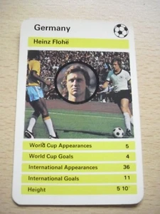 Football Card Top Trumps World Cup Heinz Flohe West Germany 1978 - Picture 1 of 2