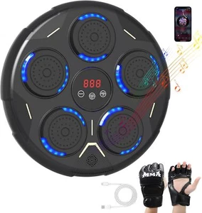 Smart Bluetooth Music Boxing Machine - Wall Mount Punching Bag w/Gloves for Home - Picture 1 of 16