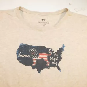 THE BLACK DOG CLASSIC COLLECTION USA AMERICA AMERICAN DOG TEE T SHIRT donna L - Foto 1 di 4