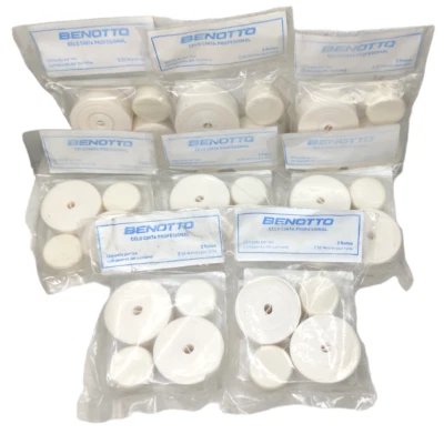 8 Benotto Textured White Handlebar Tape Cello Bar pack Vintage Bicycle New cinta - Image 1 of 4