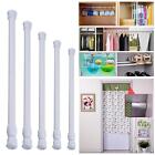 Small Curtain Rods Adjustable Bar for Shower Cupboard Wardrobe Cabinet White