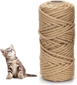 Corda in Sisal per Albero Tiragraffi Da 6 Mm, 30M Corda per Tiragraffi Filo Natu - Foto 1 di 12
