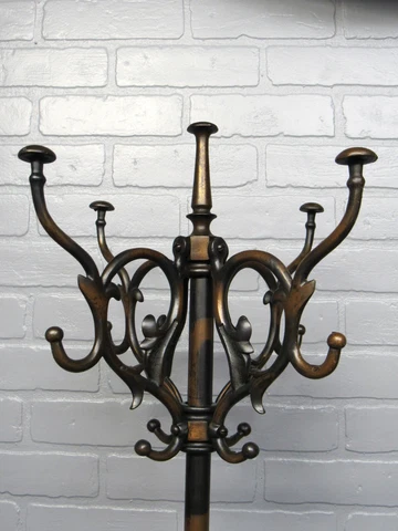 Stunning Rare 1920's Japanned Coat Rack Hall Tree Copper Flash Great Condition! Cover