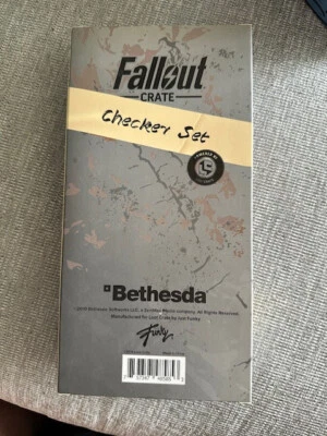 Loot Crate Fallout Caps Checker Set 💥 Fold up Game Nuka Cola *BRAND NEW* - Image 1 of 2