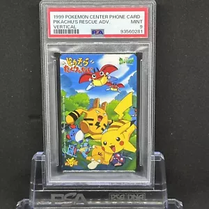 1999 Pokemon Center Japanese phone card Pikachu Rescue Adventure Telephone PSA 9 - Picture 1 of 2