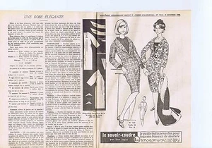 PATRON DE COUTURE "Femmes d'Aujourd'hui"  une robe élégante taille 46 - Picture 1 of 1