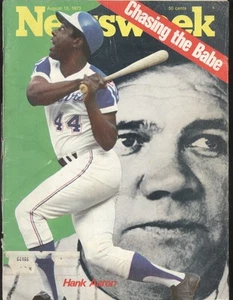 1973 Newsweek Magazine: Hank Aaron Chasing Babe Ruth 715 Home Runs - Picture 1 of 2