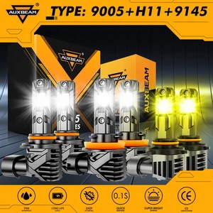 AUXBEAM 9005 H11 LED Headlight 9145 Fog Light for Ford F150 2015-2023 2024 2025 - Foto 1 di 19