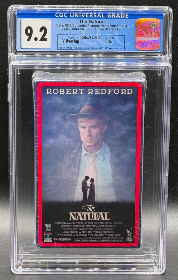 1984 The Natural SEALED BETAMAX Graded CGC 9.2 A+ FIRST PRINT BASEBALL NOT VHS - Image 1 of 2