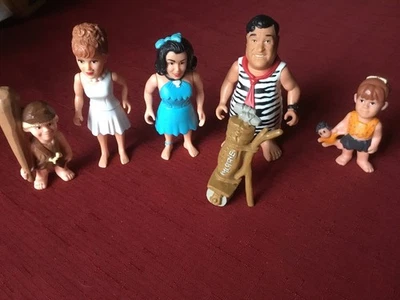 (5) Figuras vintage de Picapiedra 1993 con palos de golf Foto 1 de 4