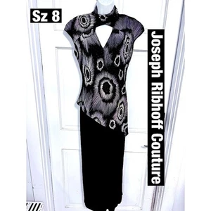 Joseph Ribhoff Couture  Asymmetrical Gown. Vintage with Tags Has Sparkle - Bild 1 von 14