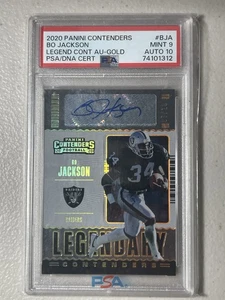 2020 panini contenders bo jackson auto /10 Gold Legendary Pop 1 - Picture 1 of 3