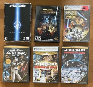 Star Wars PC Games Lot Windows, Battlefront, Old Republic, Jedi Knight II, Clone - Picture 1 of 7