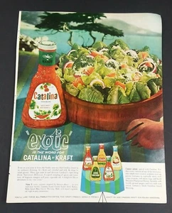 Vtg 1962 Kraft Catalina Salad Dressing Magazine Print Ad Kitchen Decor Exotic - Picture 1 of 3