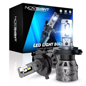 NOVSIGHT H4 LED Headlight Bulbs Kit Lamp Car 6500K Globes High Low Beam 13000LM - Picture 1 of 12