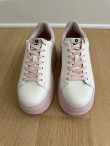Ash Womens White Leather Platform Sneakers, US Size 8 - Picture 1 of 5