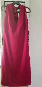 Maxi abito 16 Vino Scuro Fuschia Halter Collo VINO MONSONICO - NUOVO CON ETICHETTE - Foto 1 di 1