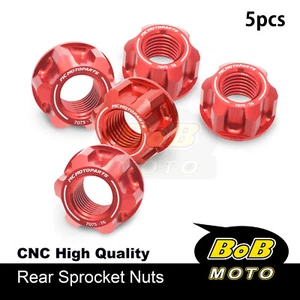 M12 SPOKE6 Rear Sprocket Nuts x5 Fit Honda CB600 F Hornet 98-13 CB500 F X 13-20 - Foto 1 di 11