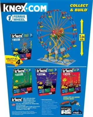 K'nex Knex Ferris Wheel Series 1 Collect Build Amusement Park 478 Motorized Set  - Image 1 of 2