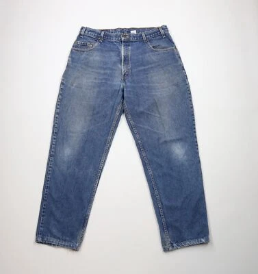 Jeans de mezclilla vintage Y2K 2001 Levis 545 para hombre 36x32 desgastados calce suelto azul EE. UU. Foto 1 de 4