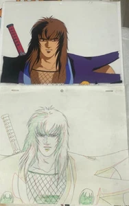 Karasu Tenga Kabuto Anime Cel C7 con boceto douga - Imagen 1 de 2