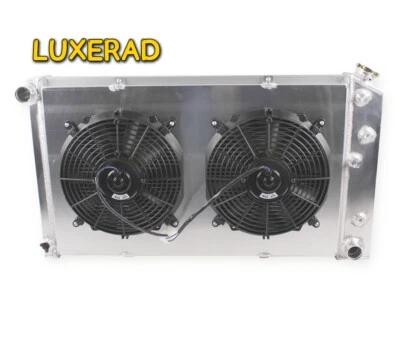 Radiador de 3 filas + ventiladores para 68-77 Oldsmobile Cutlass 442 / 72-77 Pontiac Grand Prix Foto 1 de 4