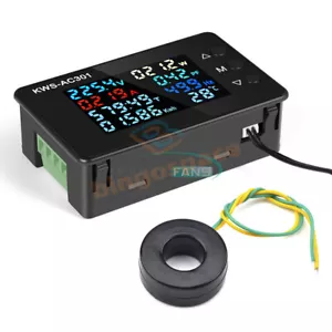 KWS-AC301 Wattmeter Leistungsmesser Voltmeter AC 50-300V Strom Stromanalysator - Bild 1 von 18