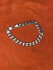 Mens Miami Cuban Link Bracelet Solid 925 Sterling Silver ITALY