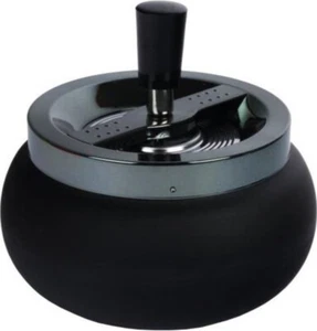 XXL Dreh - Aschenbecher "Multi" schwarz/gun 13cm NEU - Imagen 1 de 1