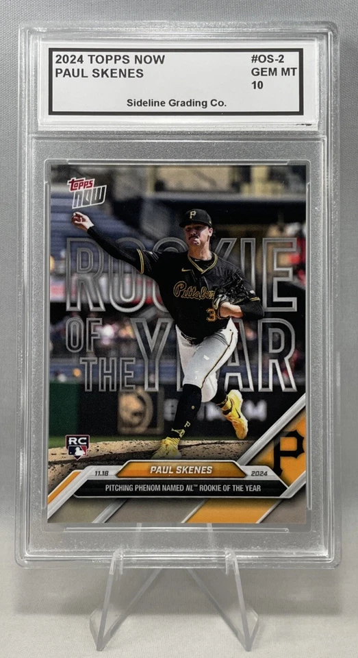 Paul Skenes Rookie Graded Gem Mint 10 2024 Topps Now #OS-2 Rookie of The Year RC - Image 1 of 4