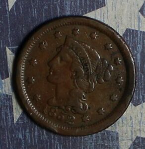 1852 LARGE CENT COPPER COLLECTOR COIN. FREE SHIPPING.