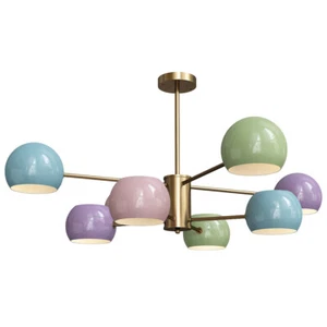 Radiant 8-Arm Sputnik Eyeball Light Retro Charm Meets Modern Elegance Chandelier - Picture 1 of 3