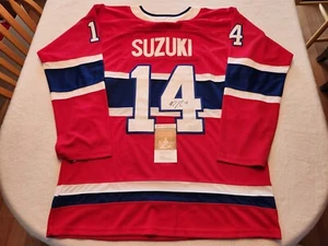 NICK SUZUKI signed CANADIENS custom jersey JSA COA SIZE XL - Picture 1 of 4