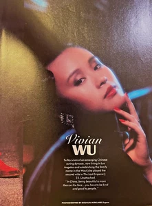 1990 Vintage Magazine Illustration Actress Viivian Wu - Picture 1 of 1