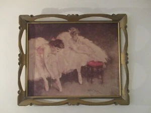 midcentury modern holzrahmen vintage midcentury modern gemalerei rahmen mcm druck - Bild 1 von 15