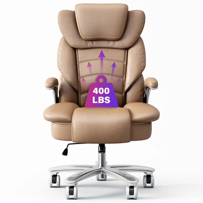 Big Tall Executive Office Chair Ergonomic Leather Computer Desk Chair Heavy Duty - Image 1 of 4