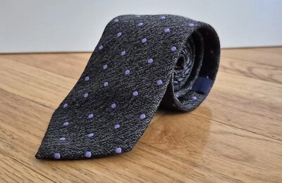 Corbata para hombre Egara gris púrpura lunares y rayas usada en excelente estado Foto 1 de 4