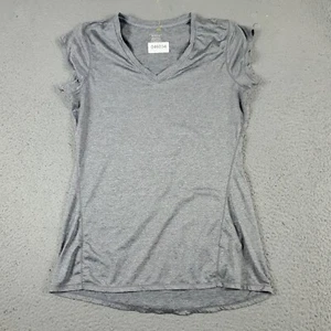 Reebok T Shirt Womens Size Small Gray Casual Pullover Short Sleeve Ladies - Picture 1 of 7