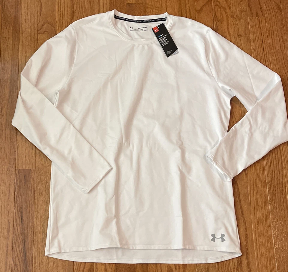 Camisa de manga larga Under Armour ColdGear ajustada simulada 1332491-100 para hombre nueva con etiquetas 2XL Foto 1 de 1