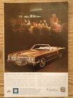 1972 Brown Cadillac Eldorado Convertible Horse & Jockey Photo Vintage Print Ad