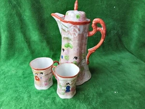 Vintage Japan Tea Pot and Two Cups Set Asian - Picture 1 of 9